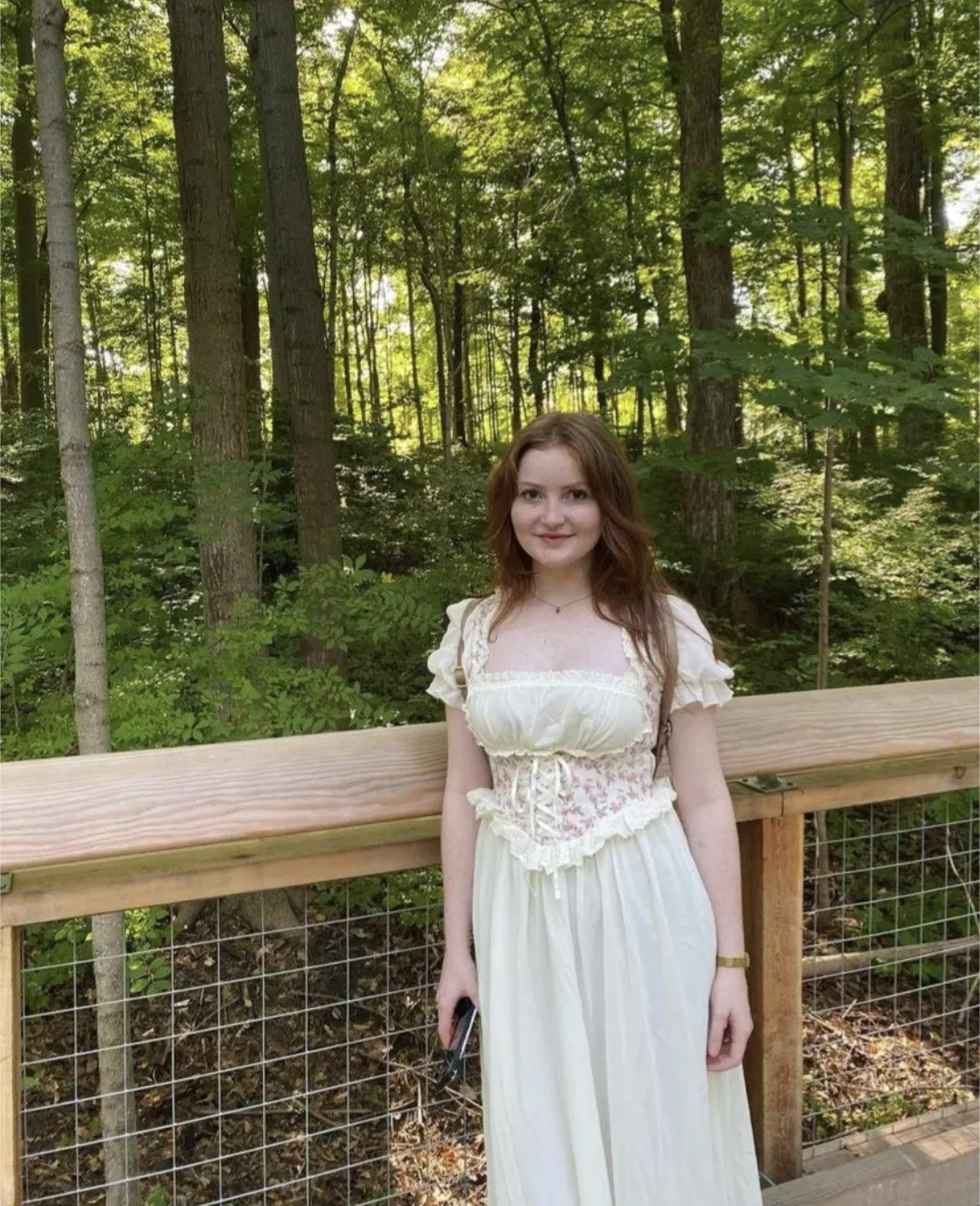 Beautiful dress at the zoo