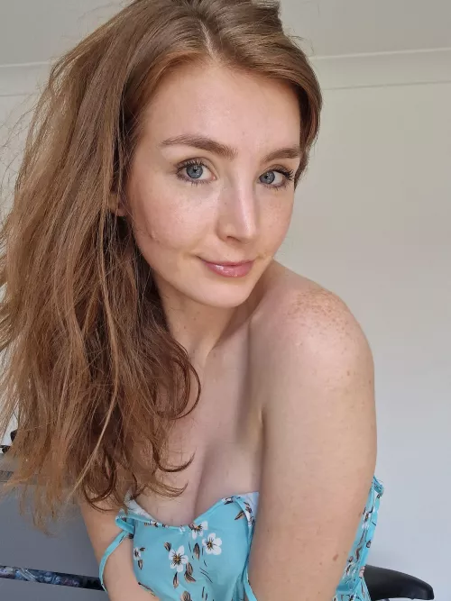 Freckles and a low cut dress!