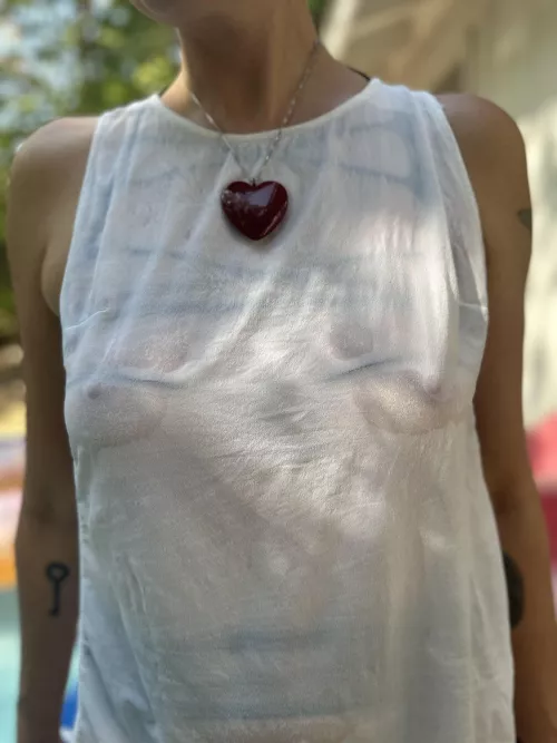 I’m tight and wet, the clothes are clingy. Hi.