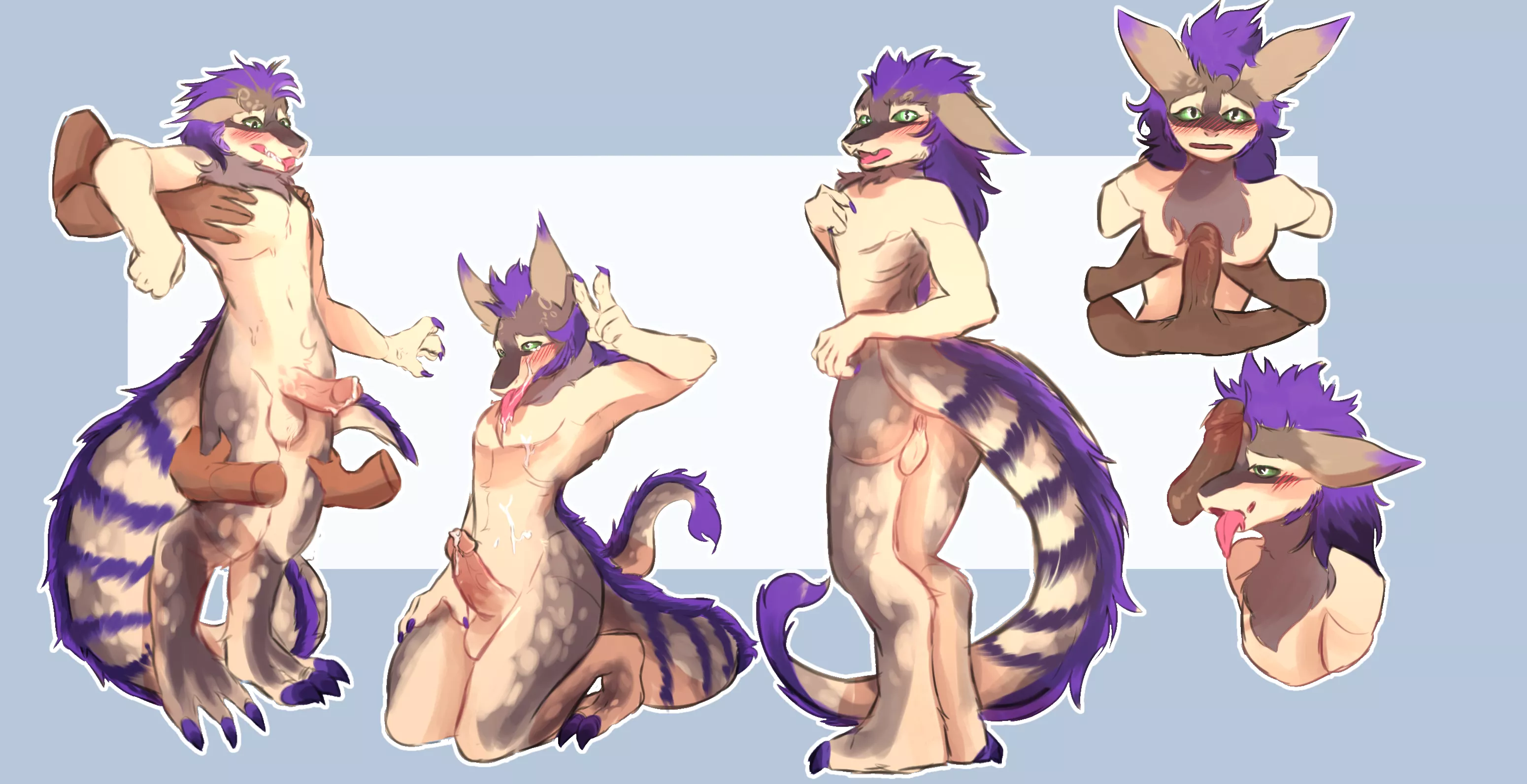 [M] Ref sheet for a silly sergal (art by me)