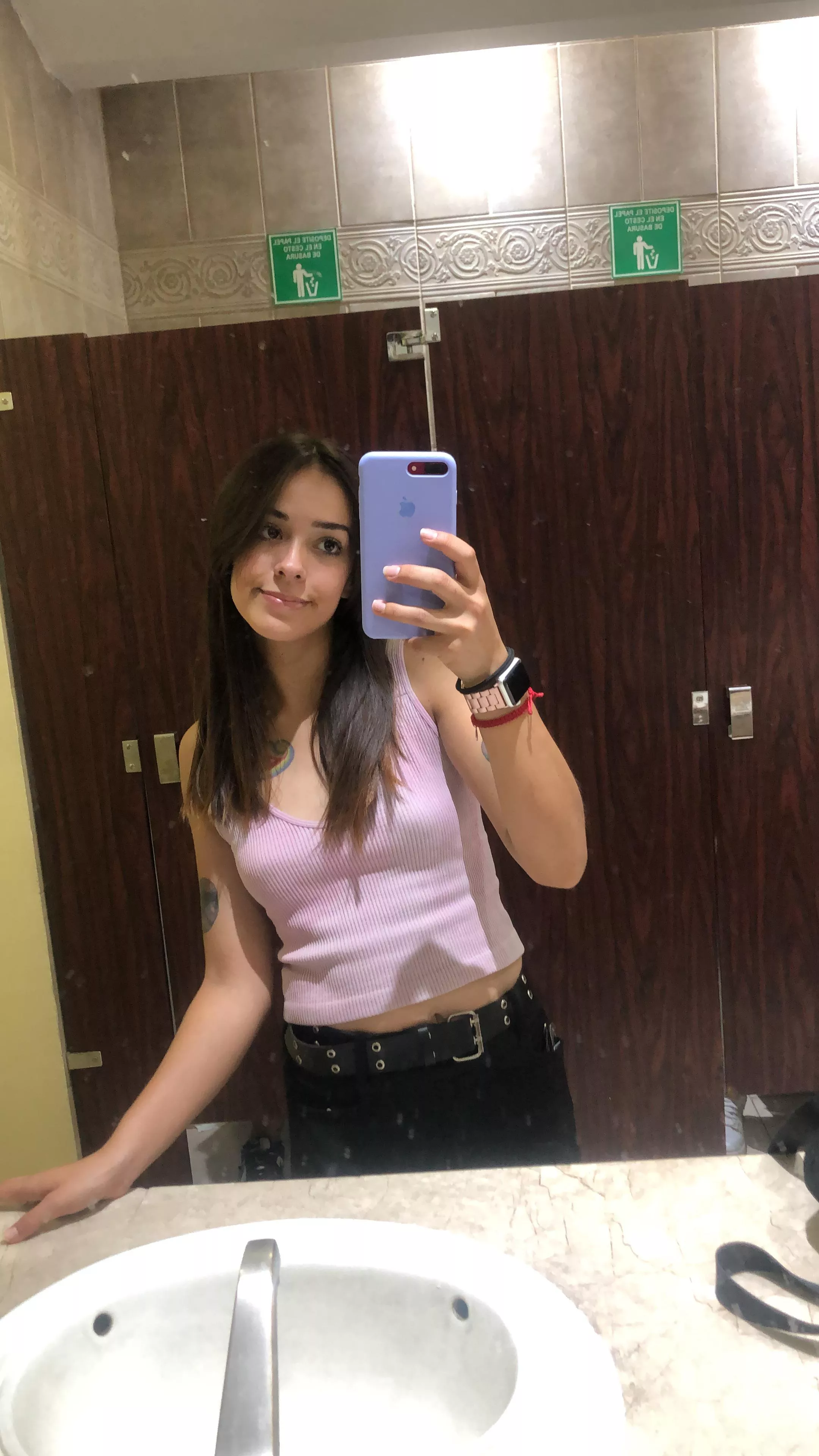 Me and you at the party in the bathroom together. What are we doing