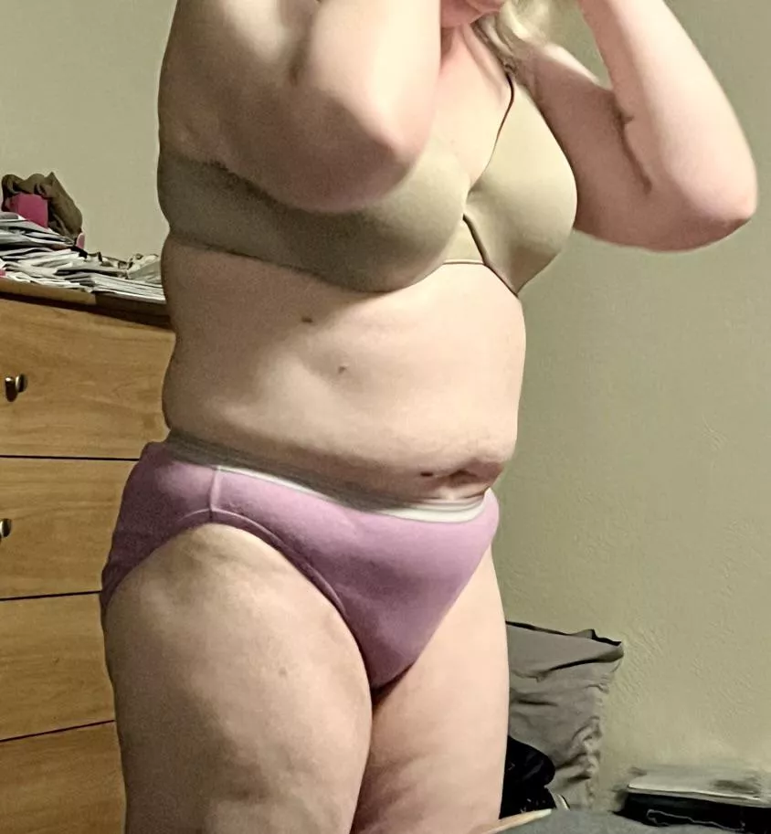 The wifes granny panties still get me hard.