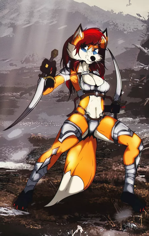 Warrior (Art by me: 0l-Fox-l0)