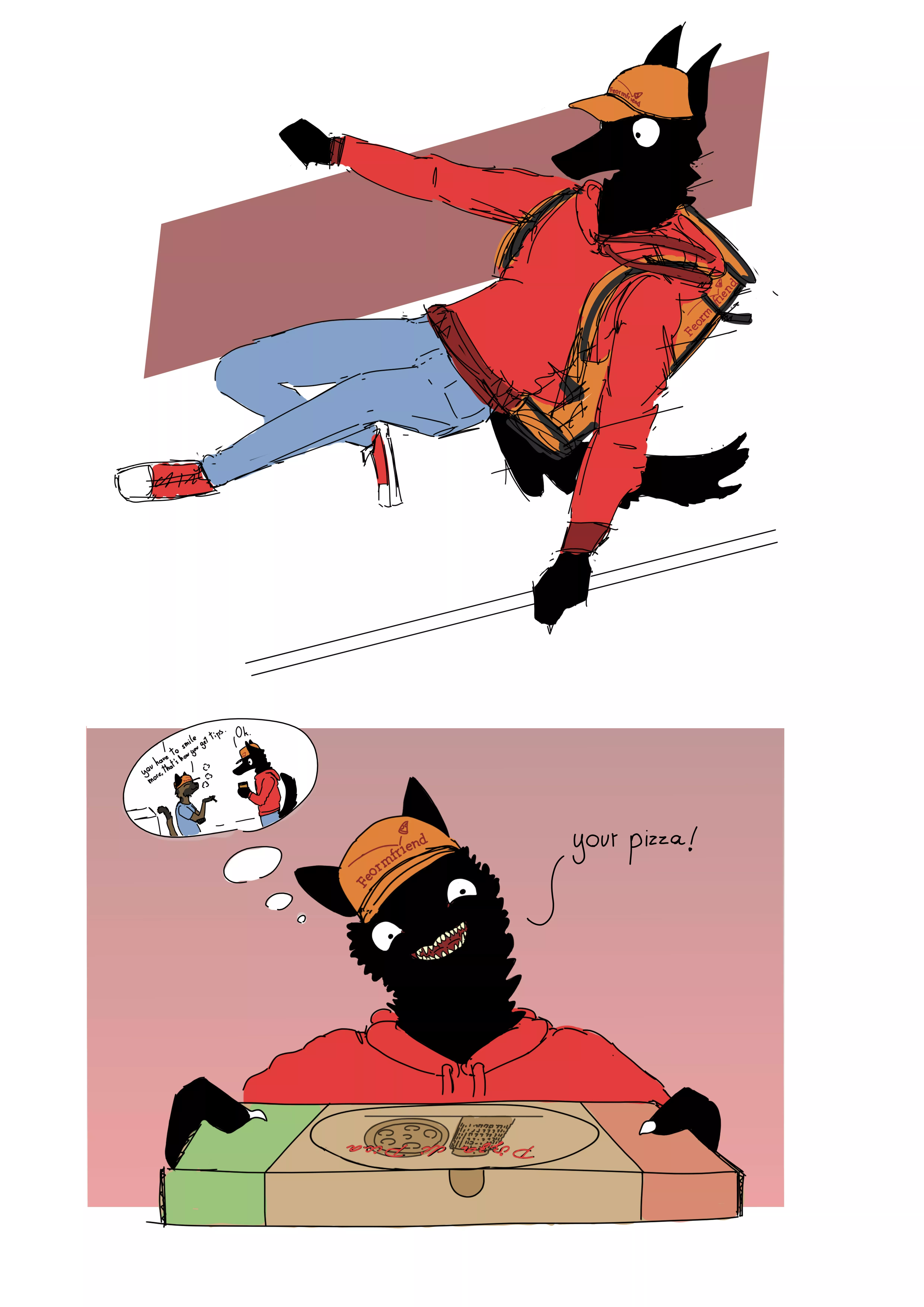 Wolf at work (Art by me)