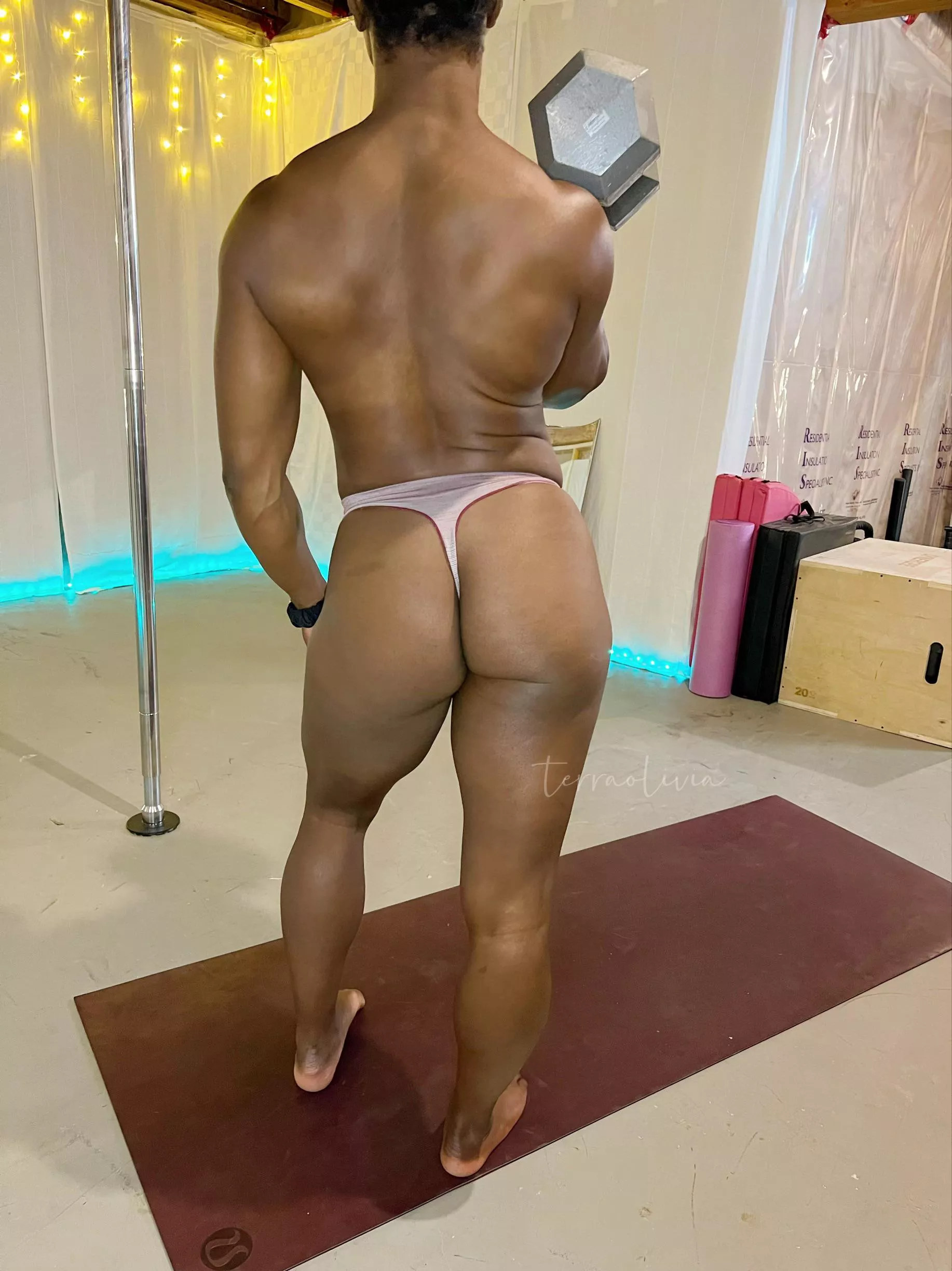 After these last reps, time [f]or workout number 2…