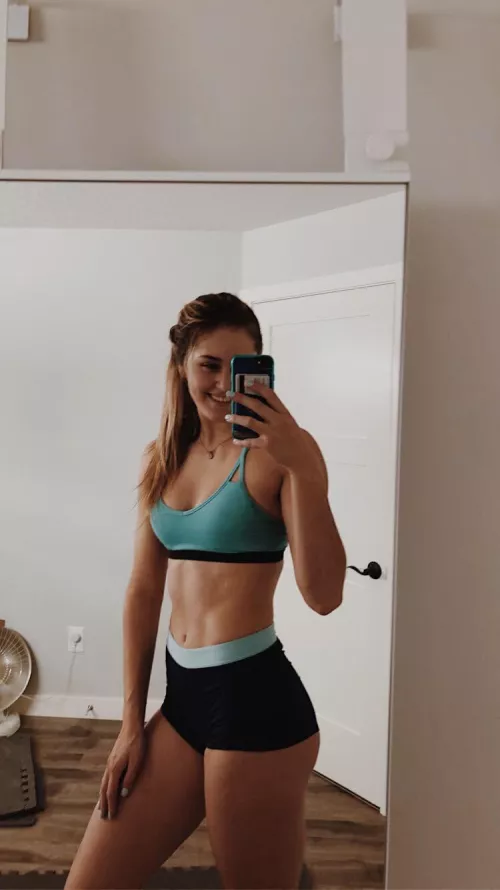 Athletic college babe