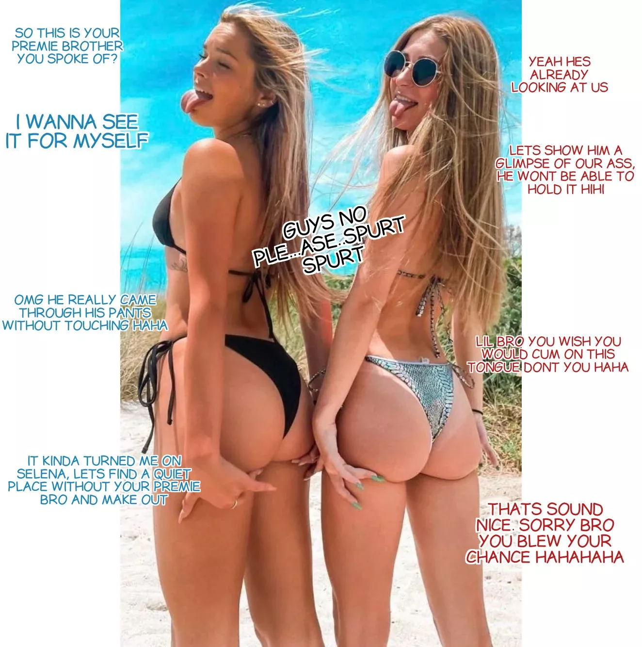 Beach day with your sis and her best friend