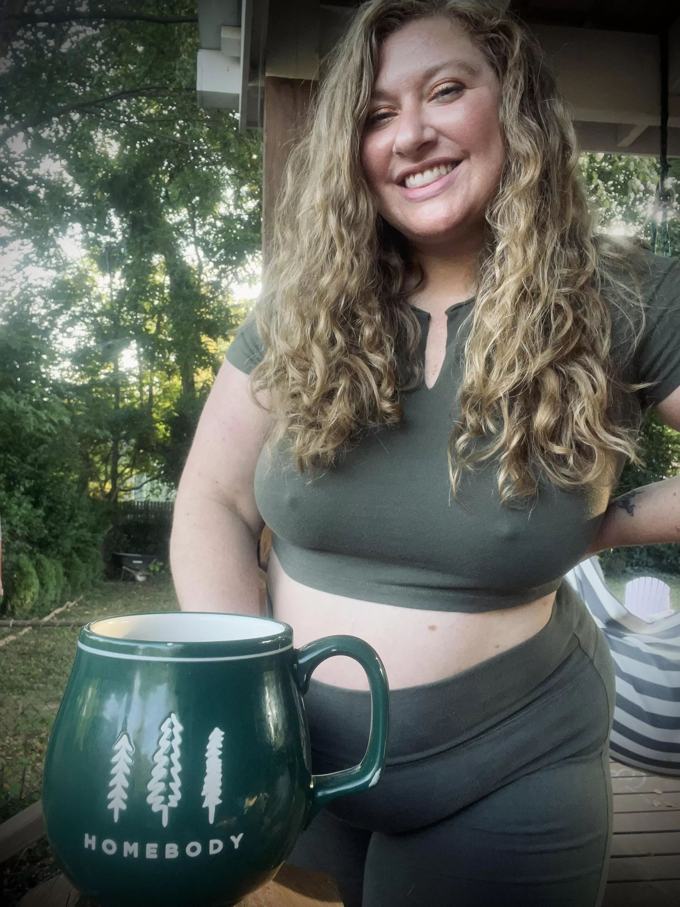 Coffee on the porch😋☕️✨