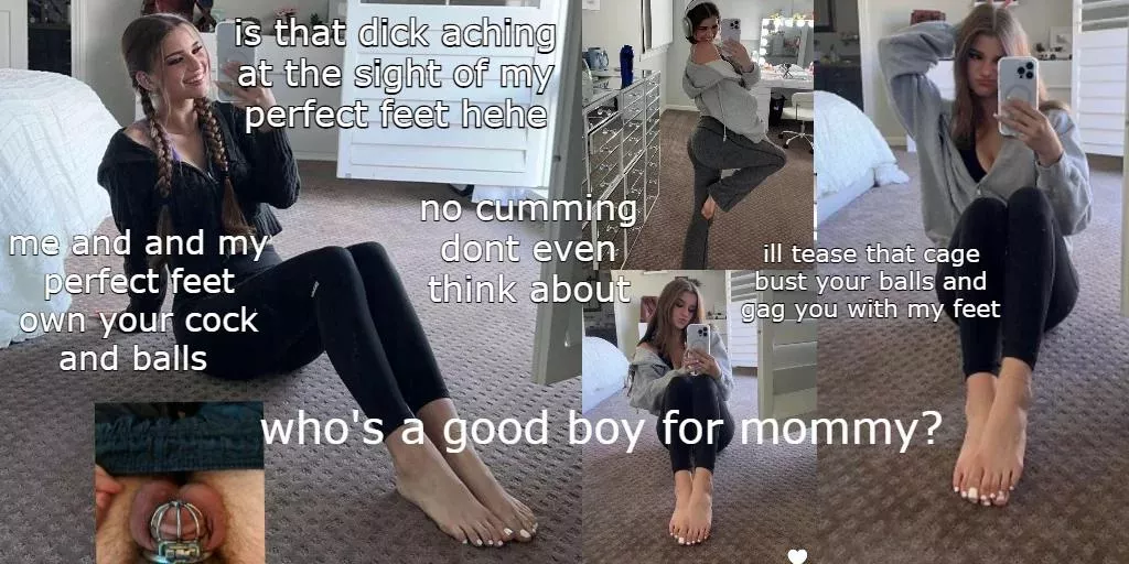 Cruel chastity Brooke Monk and her feet she owns you