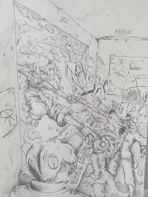 Deadshot (art by me) (TW: Just a little bit of gore)