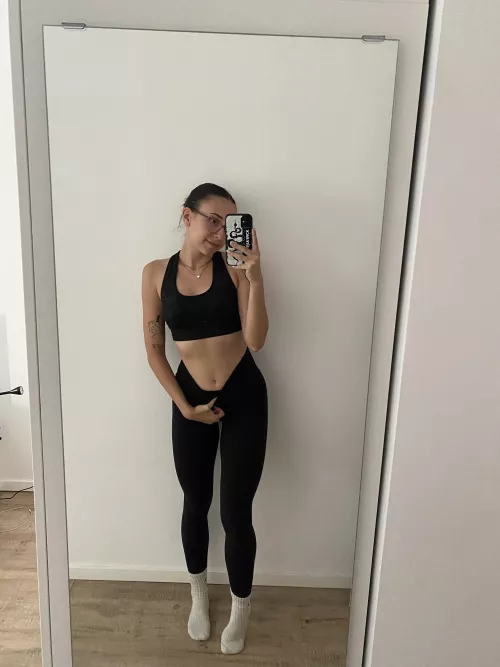 Do you think anyone will notice my cute bellybutton at the gym?