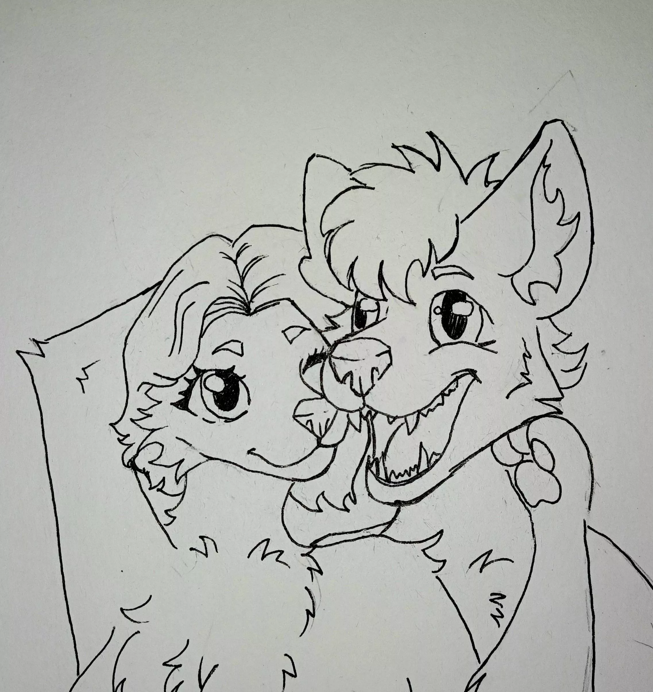 Doodling and then realised I forgot her ears?!