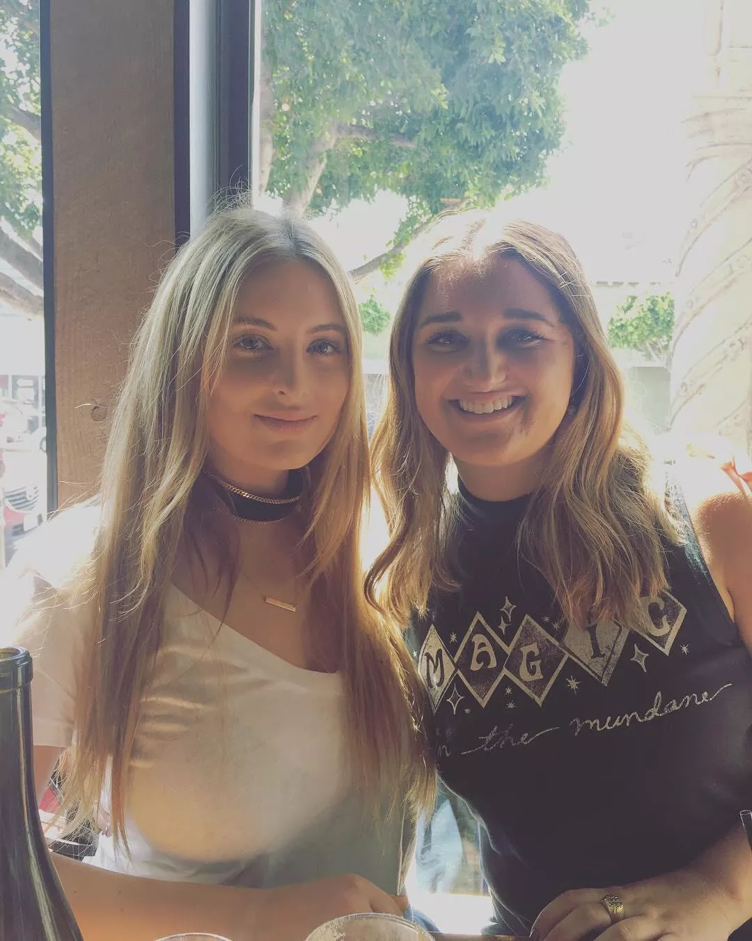 Greek goddess on left