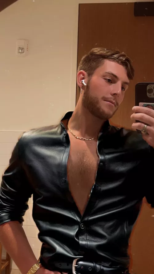 Hi, Aiden here, l hope you like my leather and pecs.