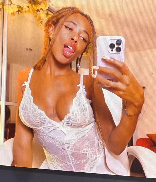 How do you think this white lingerie looks on me?