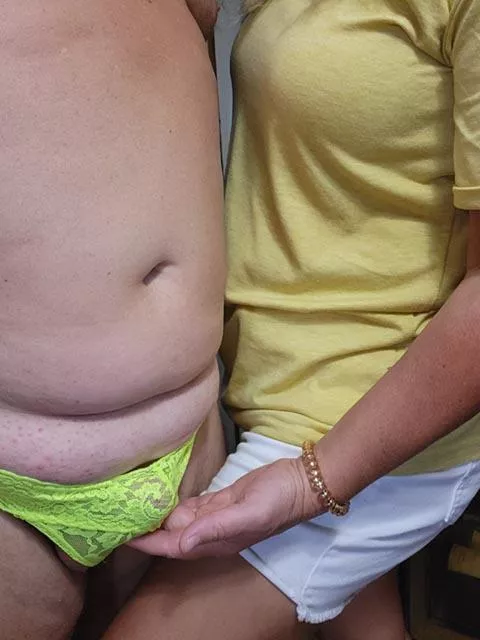 I let him wear a pair of my used panties today to work