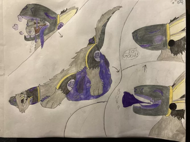 {image} Talion ended up finding some hikers that got lost in the woods. Now there lost in his gut. (Art and OC by Me)