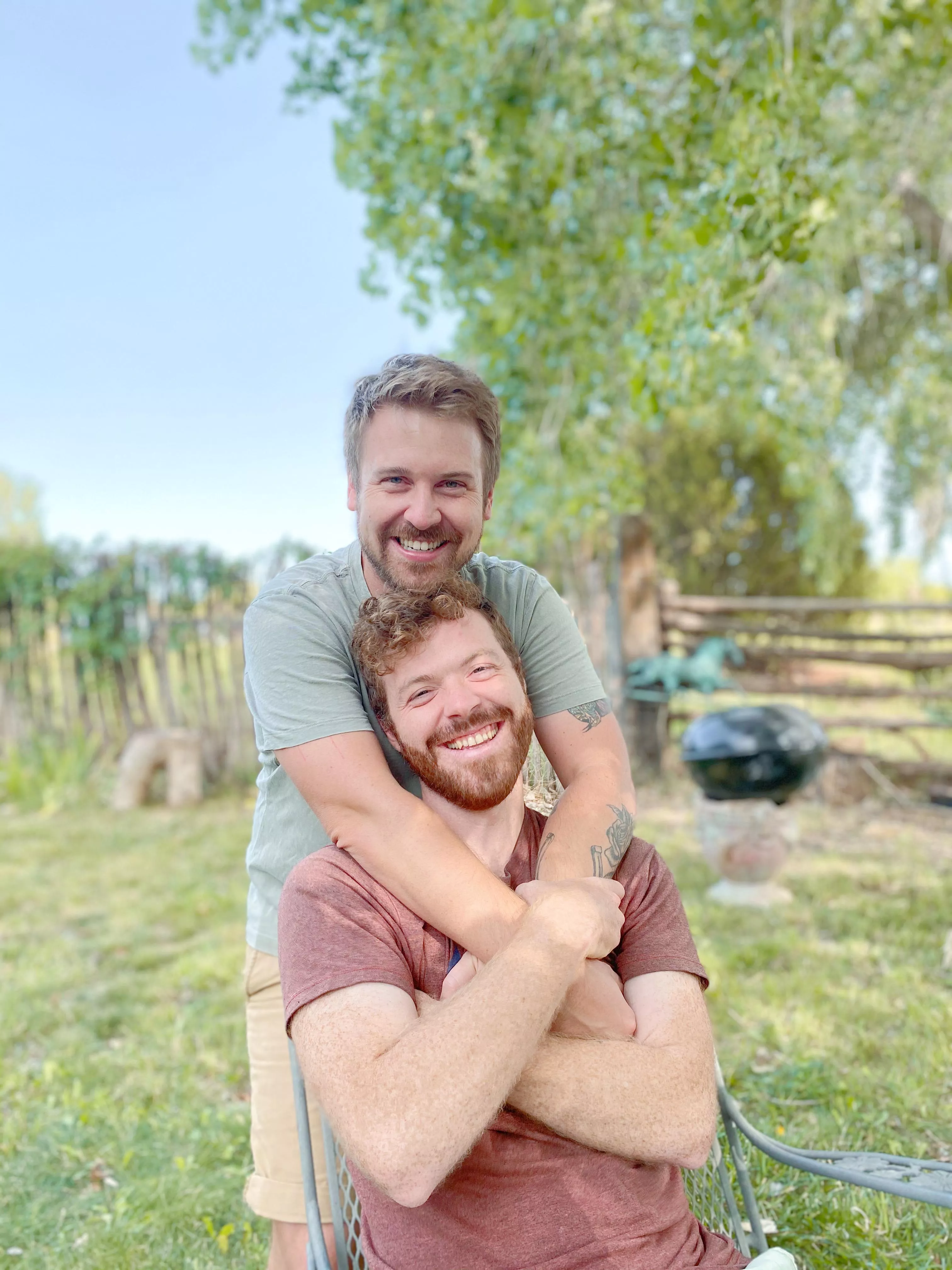 Just two farmers enjoying a break from the hot summer heat Just two farmers enjoying a break from the hot summer heat