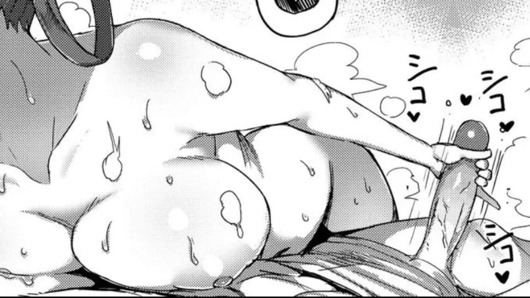 LF Mono Source: 1girl, 1boy, brown hair, breast press, sweating, steam, nipple, naked female, white shirt, bottomless, penis, handjob, heart, grabbing penis, sfx