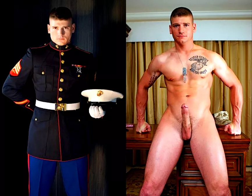 Whew - I like this Marine a lot - especially undressed. ♂️🍆😋Hot
