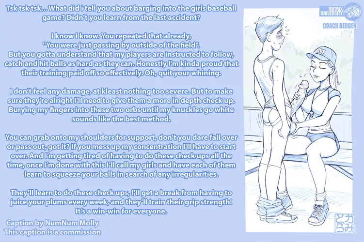 Coach's Check Up [Ballbusting][Baseball][Femdom][Commission][Artist: Kamitora]