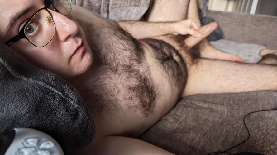 Hairy man chilling on the sofa :)
