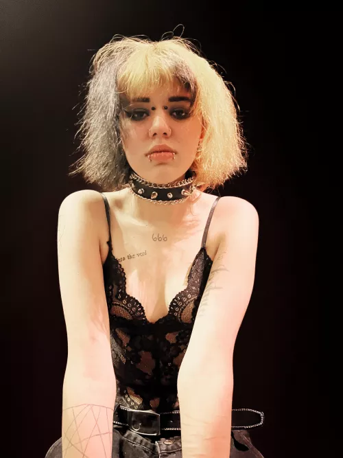 I may be collared but you are the one on your knees