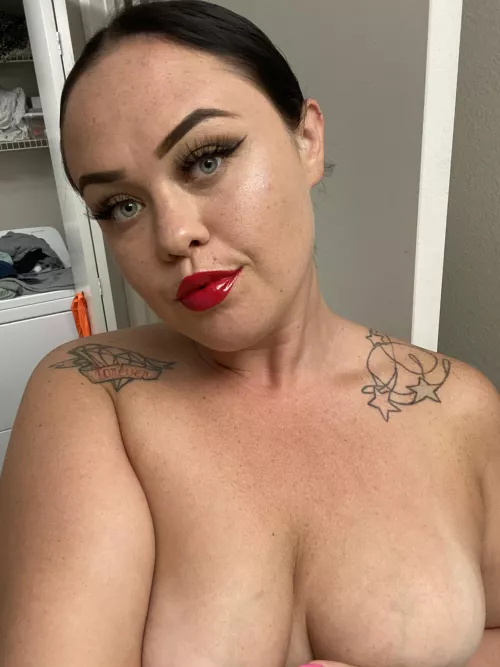 Imagine my big blue eyes looking at you while my lips are wrapped around you. Don’t forget hubby will be watching