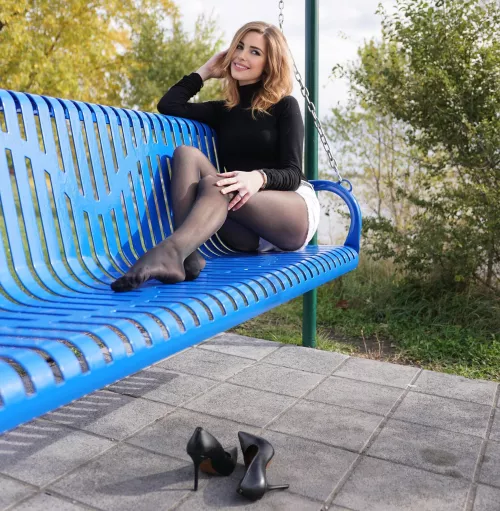 In The Park With High Heels Off