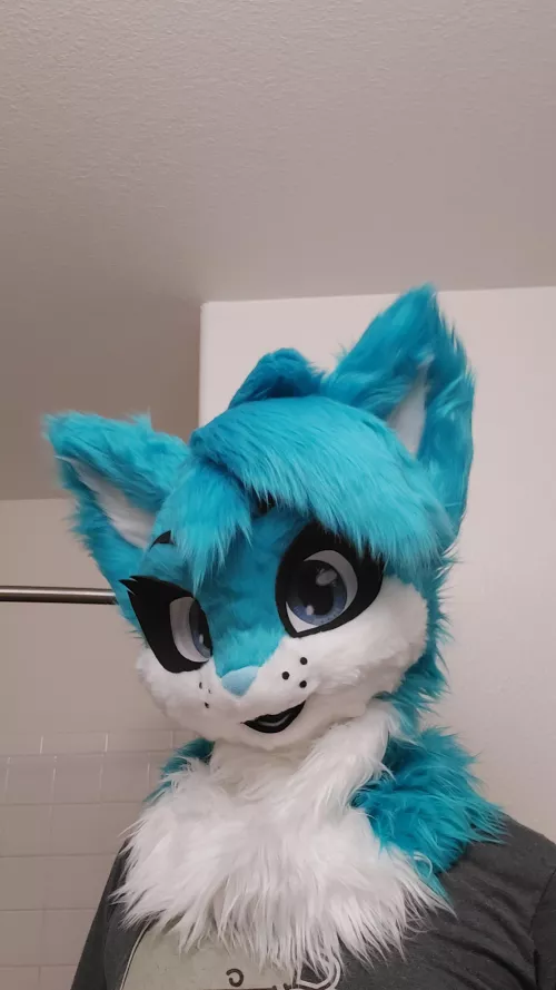 Recently made a new design for my fursuit head! Hope y'all like it!