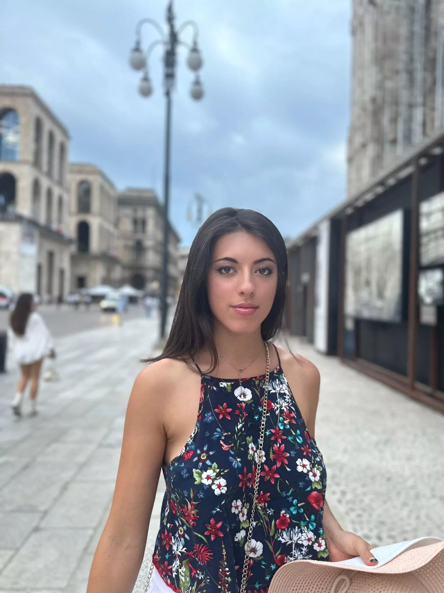 Walking around the city with my braless top F19