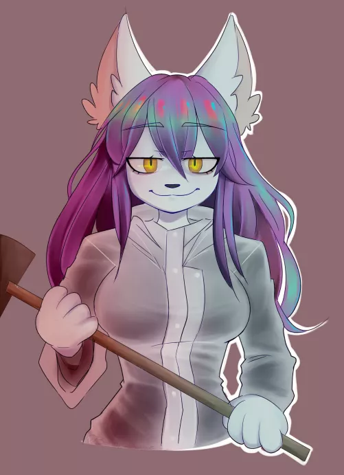 (Art by me) American Psycho. Commission for @starcrossed_fox on Twitter