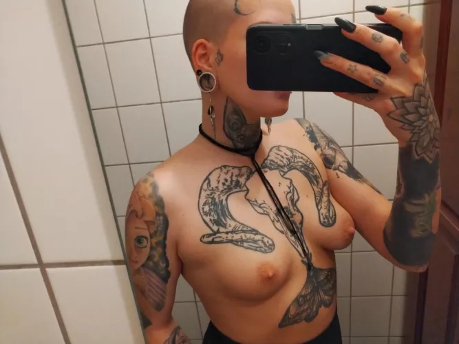 Does anyone like bald bois with tattooed boobs? 😄