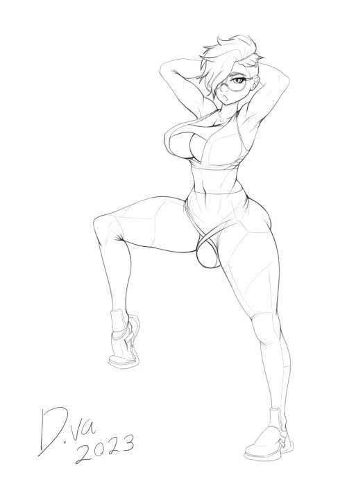 Gym Mommy's Big Bulge [Art by me]