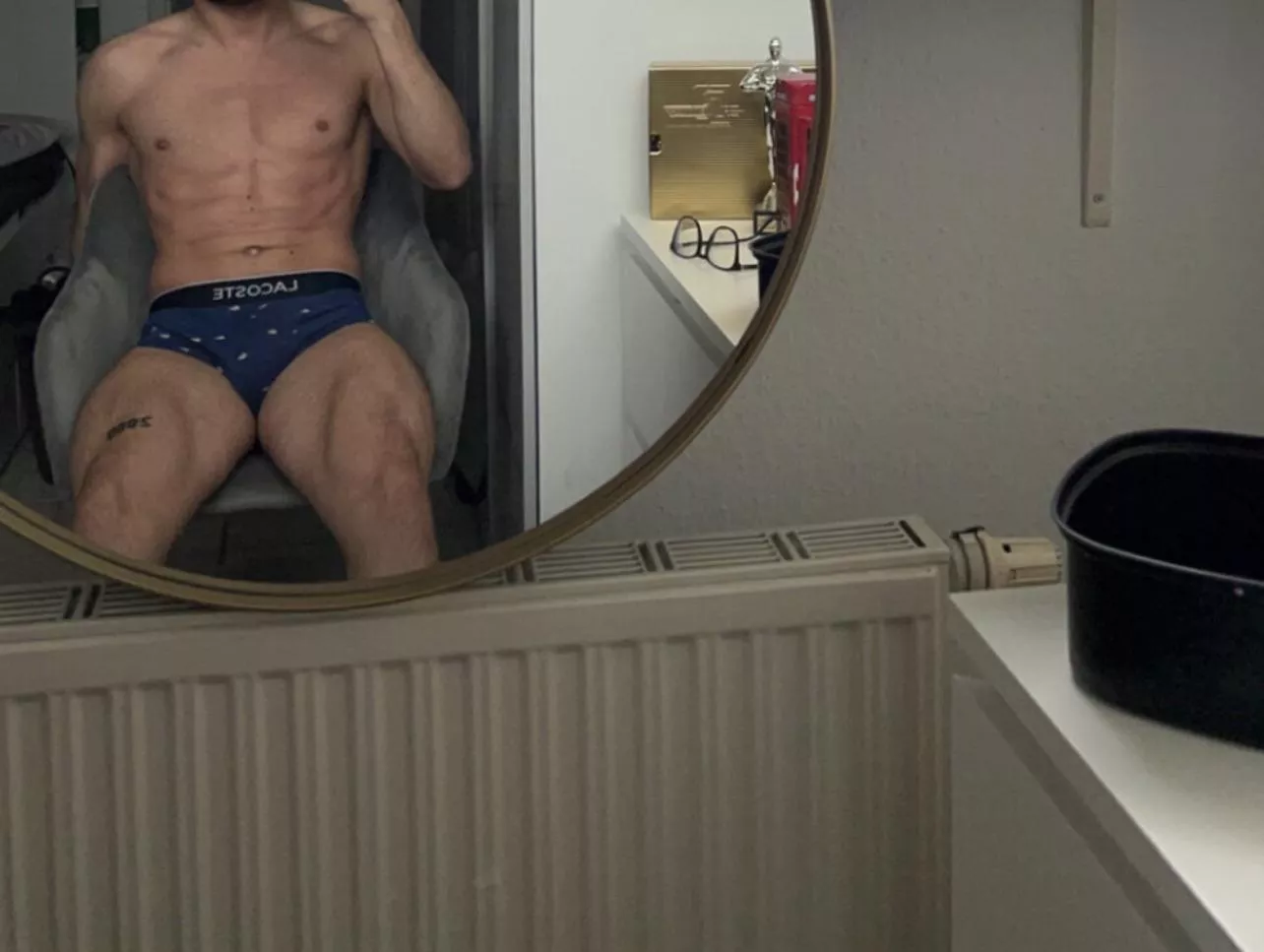 Me in blue underwear