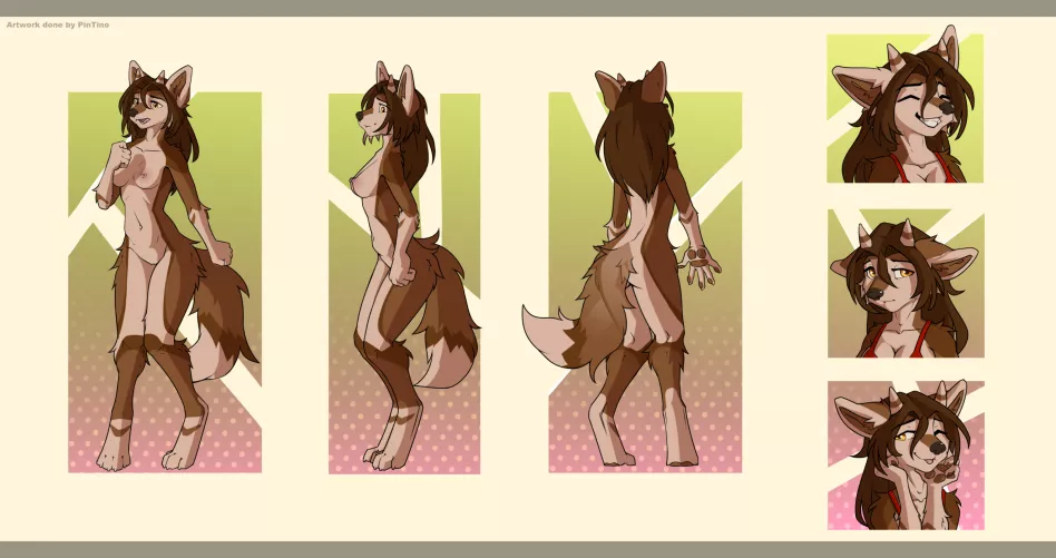 My cute awoomoo's reference sheet is finally done, and she's beautiful! (Art by Pintino on FA)