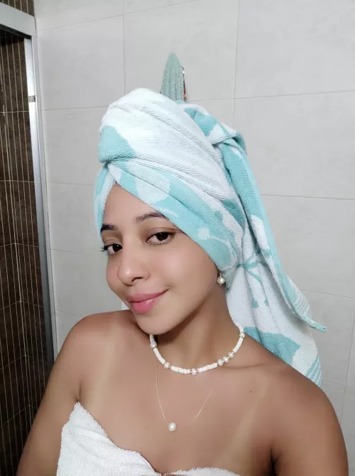 my face right after a shower