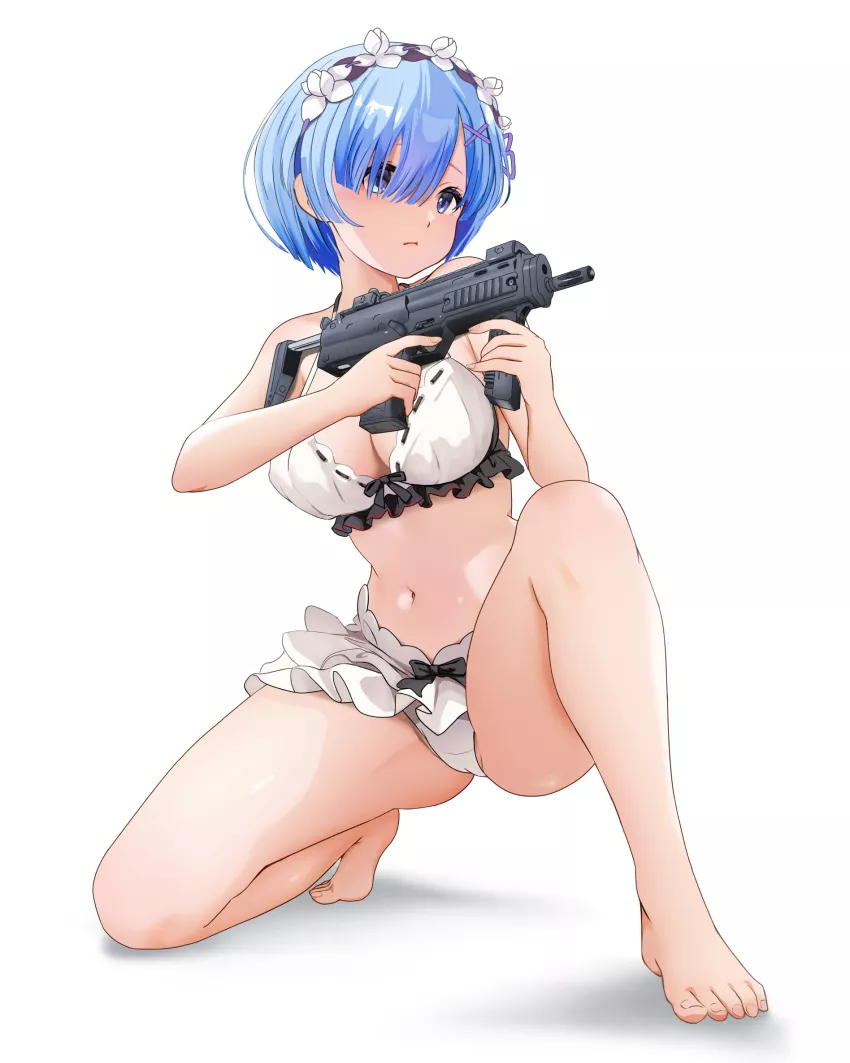 Rem with a gun (Gibun) [Re Zero]