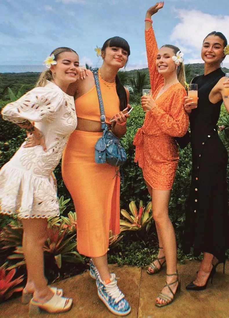 Rich girls in wine country