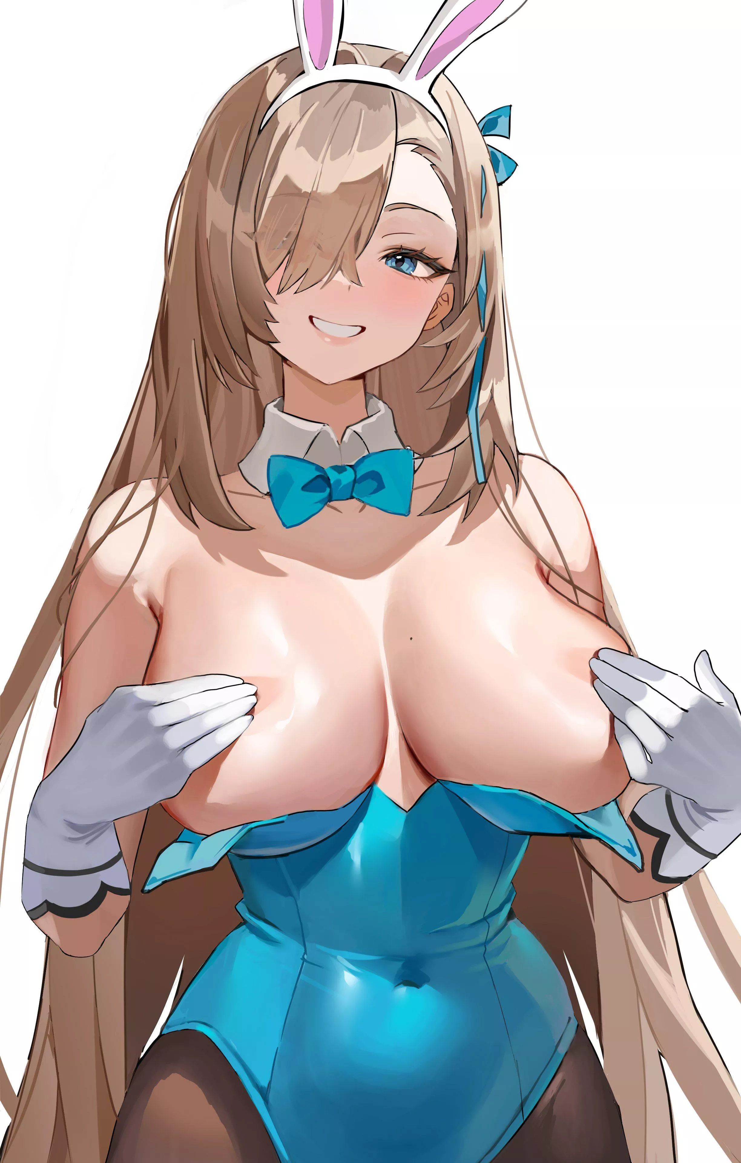 Asuna Teasing Her Huge Tits! (Blue Archive)