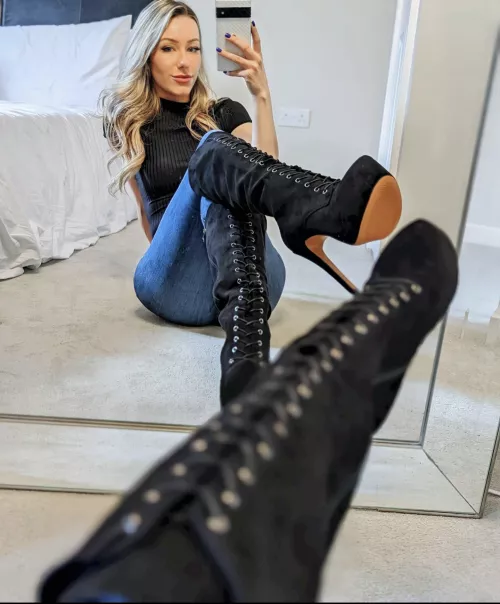 Do these boots look good with today's outfit?