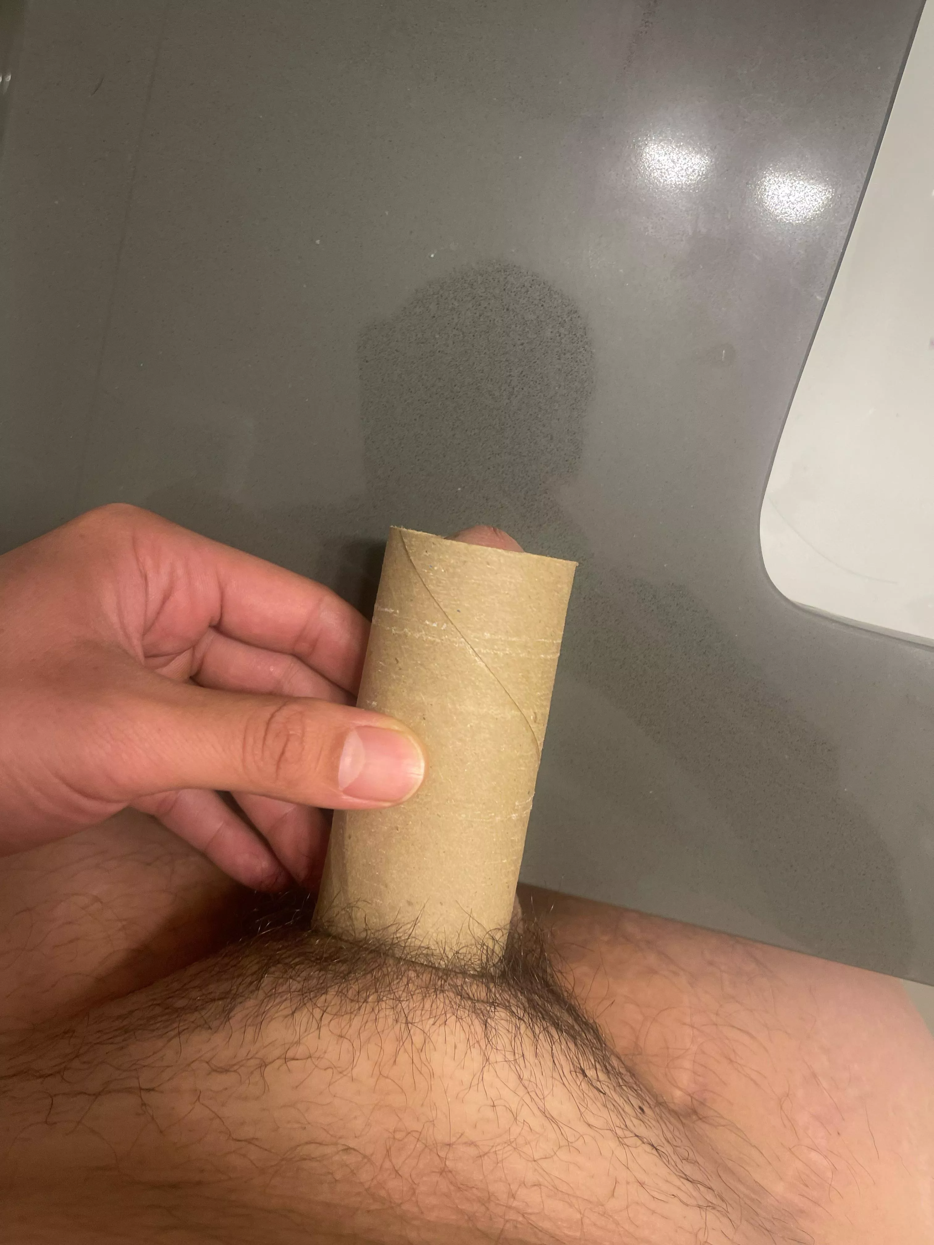 I’m pushing it up against the base