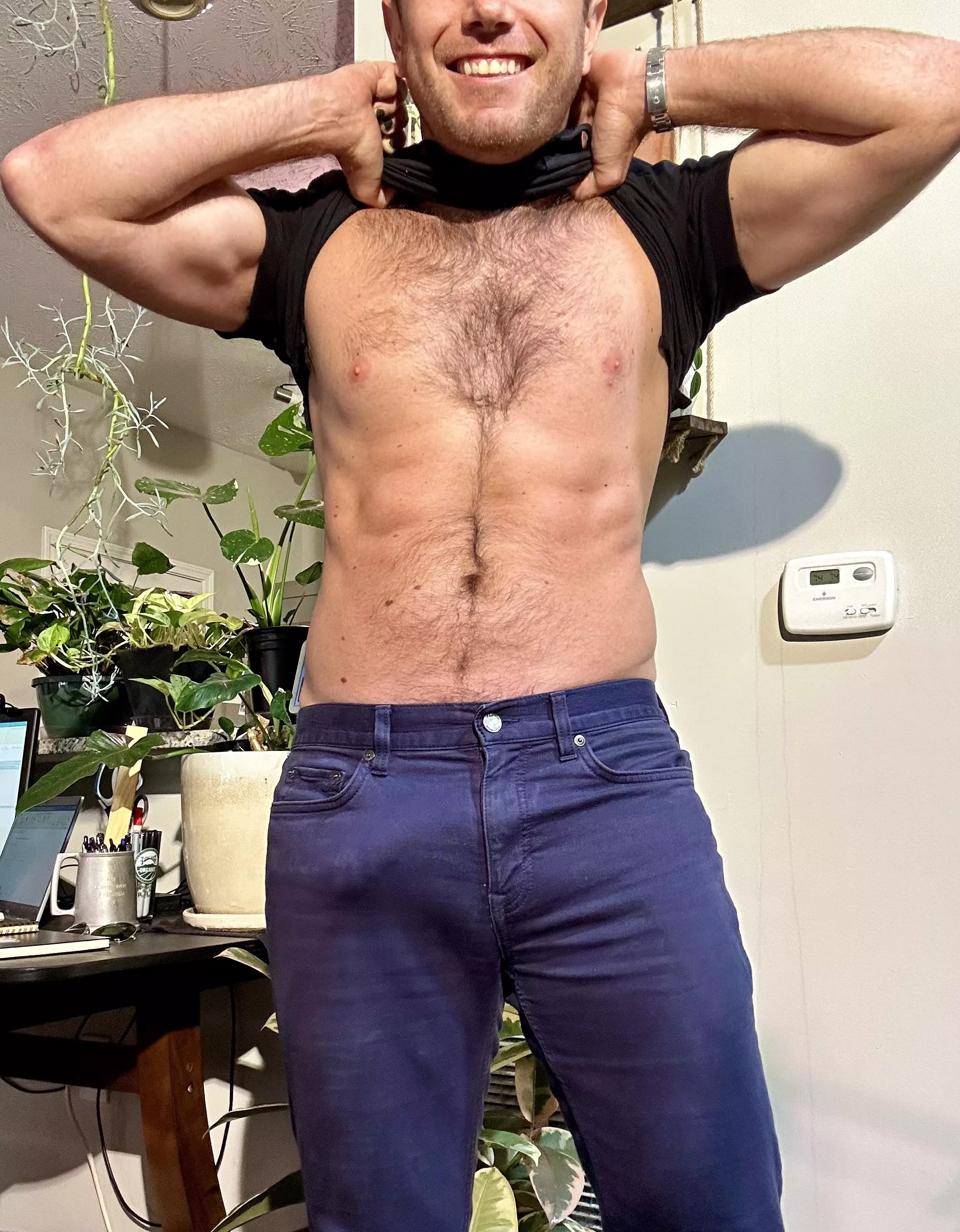 Mind if I take my shirt off? [34]