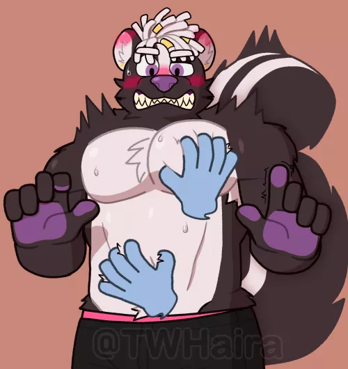 My part of an art trade with a skunk friend