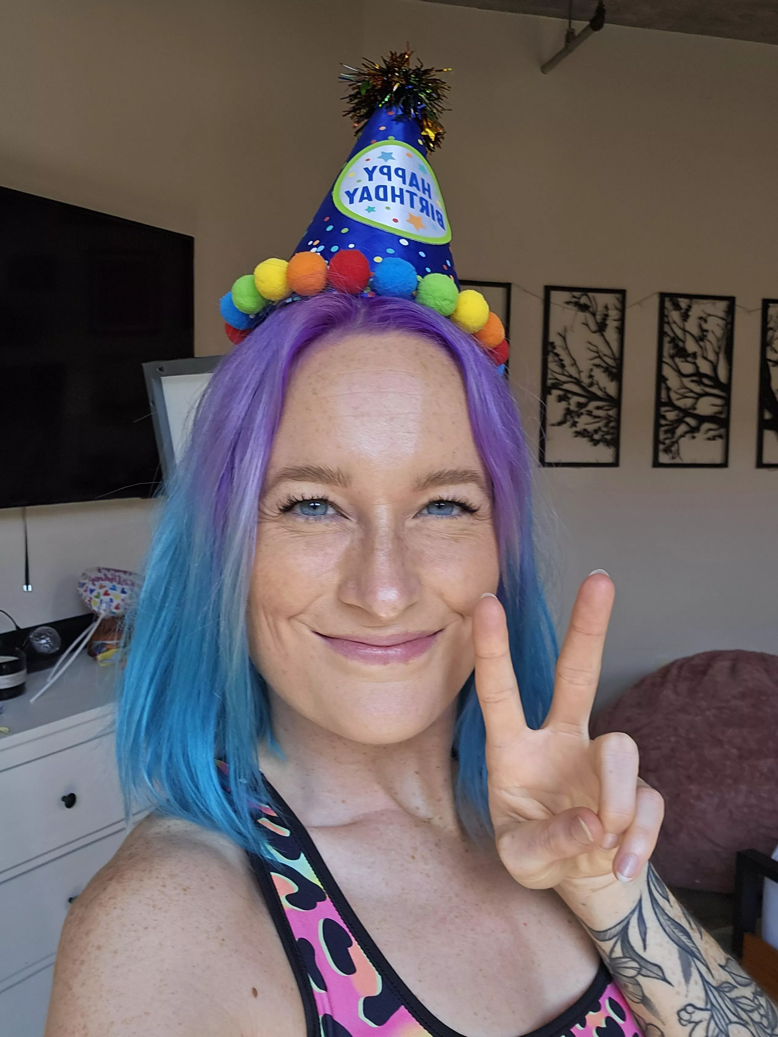 Purple Haired Birthday Girl 🙂