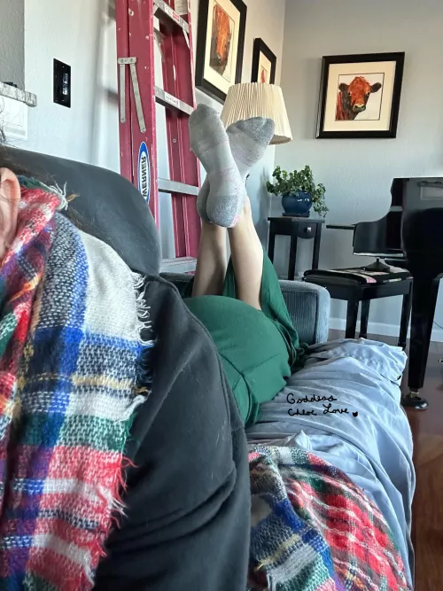 Stinky socks and the pose.. doesn't get any better than this.