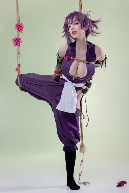 Yuzuriha from Hell's Paradise in shibari