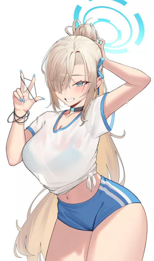 Asuna tying her Hair [Blue Archive]