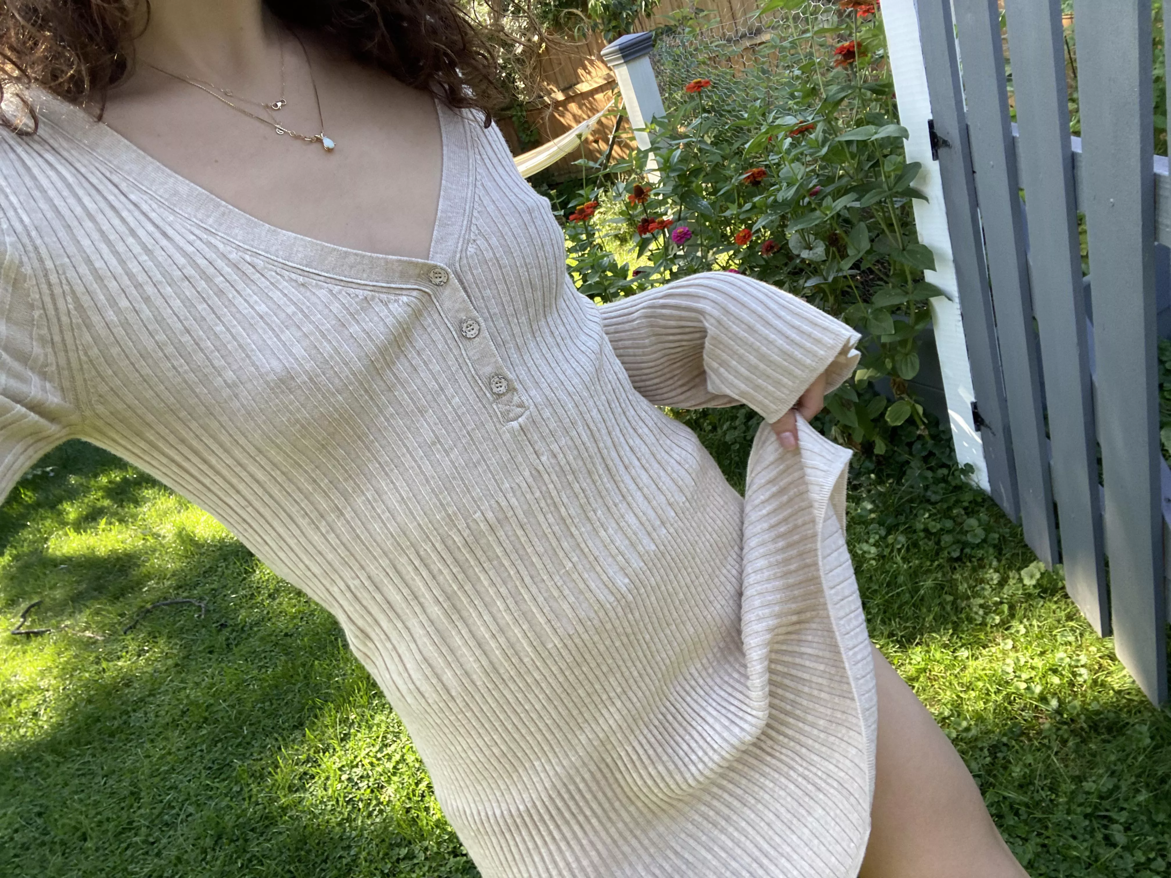 Braless lil fall dress on my way to the farmers market hehe :)
