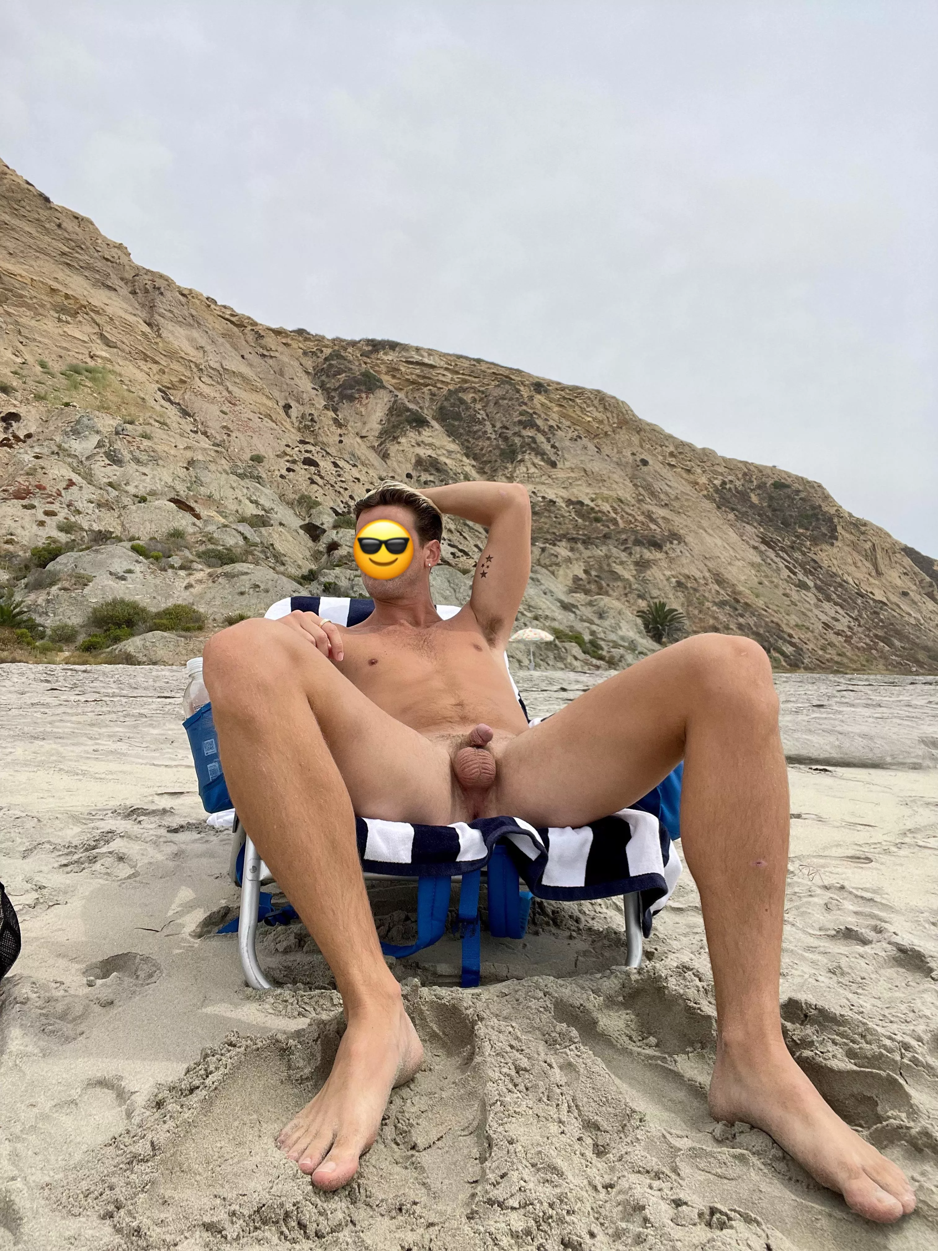 Exposed on the nude beach